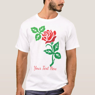 Camiseta Rosa Romántica Flor – Obra de Arte Floral Atempora