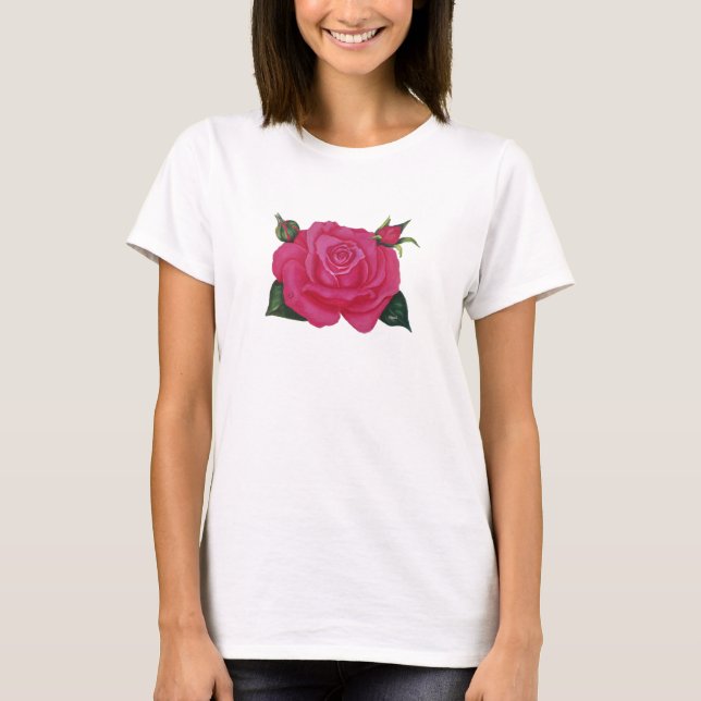 Camiseta Rosa rosa (Anverso)