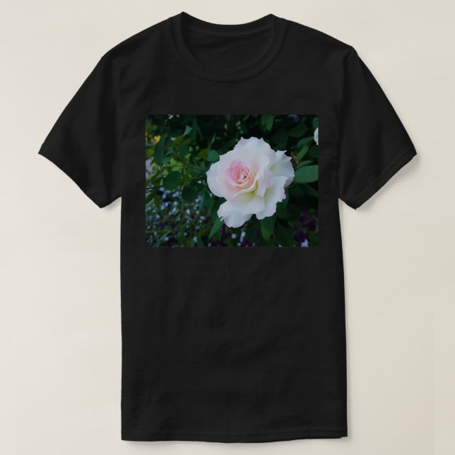 Camiseta Rosa rosa blanco perfecto (Diseño del anverso)