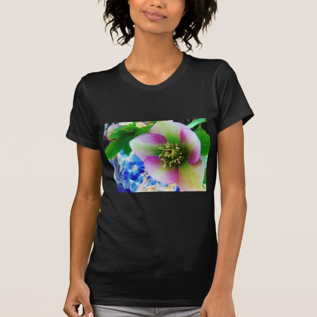 Camiseta Rosa rosa de Cuaresma bola de vidrio azul (Anverso)