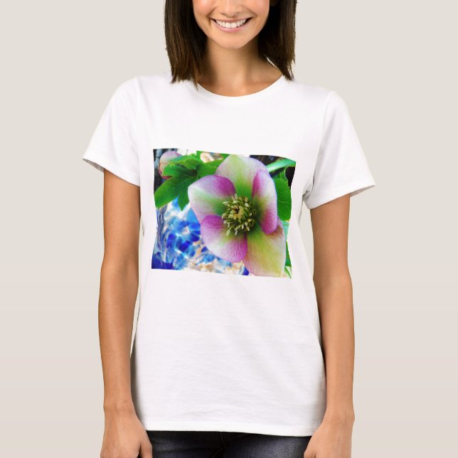 Camiseta Rosa rosa de Cuaresma bola de vidrio azul (Anverso)
