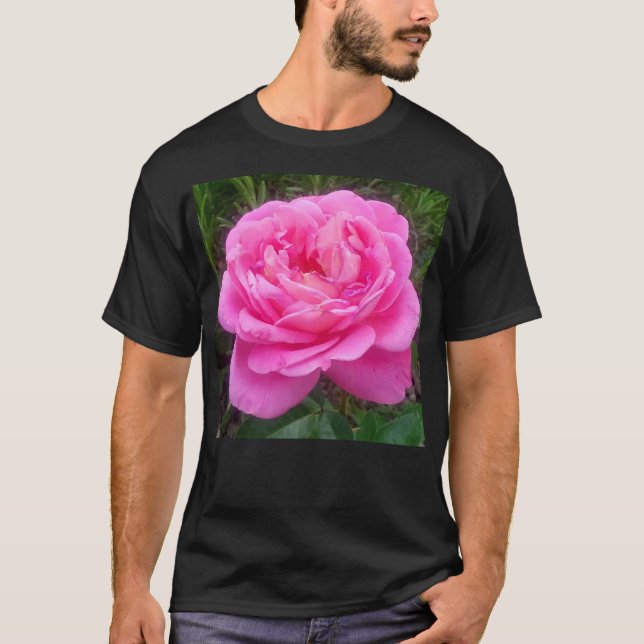 Camiseta Rosa rosa romántico "Leonardo Da Vinci" (Anverso)