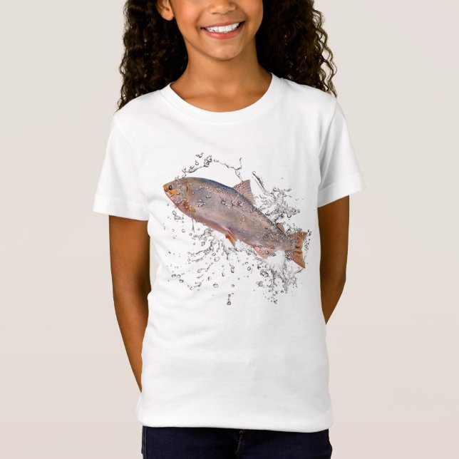 Camiseta rosa Salmón para Chicas (Anverso)