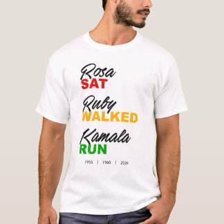 Camiseta Rosa Sat Ruby Caminó Kamala Run Text