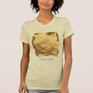 Camiseta Rosa Sepia Vintage Personalizada Con Gotitas De Ll