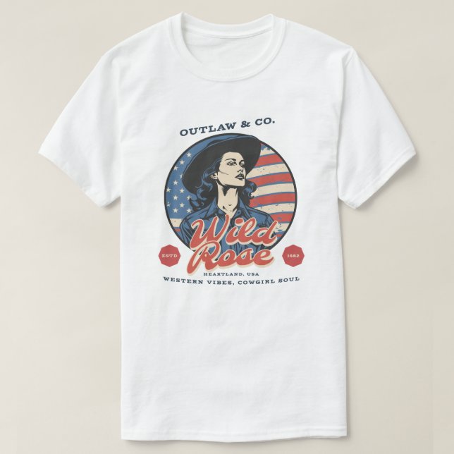 Camiseta Rosa silvestre (Diseño del anverso)