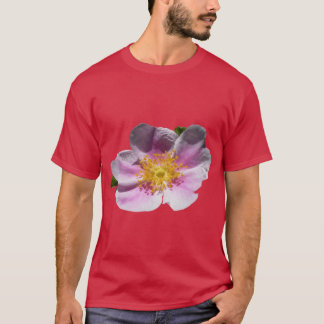 Camiseta Rosa Silvestre de la Pradera Vector Floral