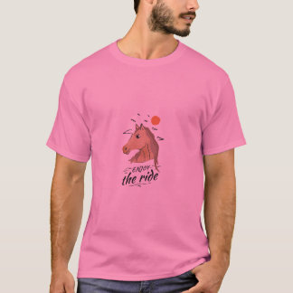 Camiseta rosa simple para disfrutar del paseo