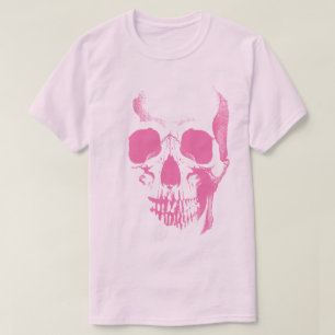 Camiseta rosa Skull Face