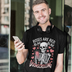 Camiseta Rosa son rojos Anti San Valentín del Doomscrolling