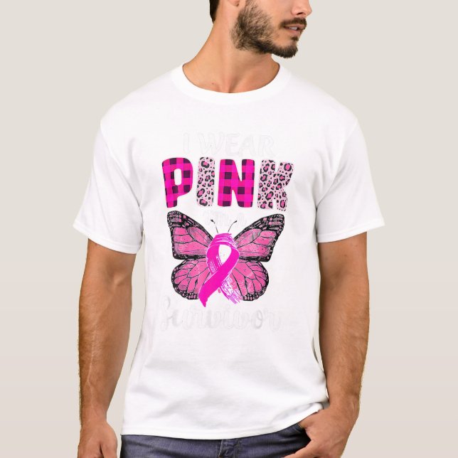 Camiseta rosa Soy un superviviente rosado (Anverso)