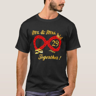 Camiseta Rosa Sr. Sra. Infinite Love Together Casried Coupl