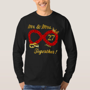 Camiseta Rosa Sr. Sra. Infinite Love Together Casried Coupl