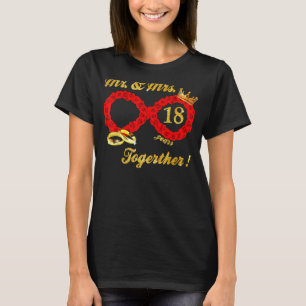 Camiseta Rosa Sr. Sra. Infinite Love Together Casried Coupl