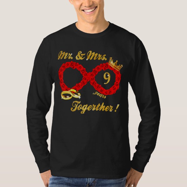 Camiseta Rosa Sr. Sra. Infinite Love Together Casried Coupl (Anverso)