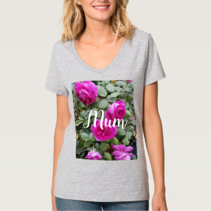 Camiseta Rosa Vintage rosa bonito Mamá de cumpleaños T-Shi
