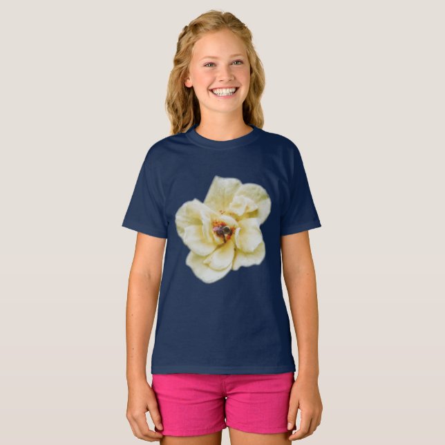Camiseta Rosa y abeja (Anverso completo)