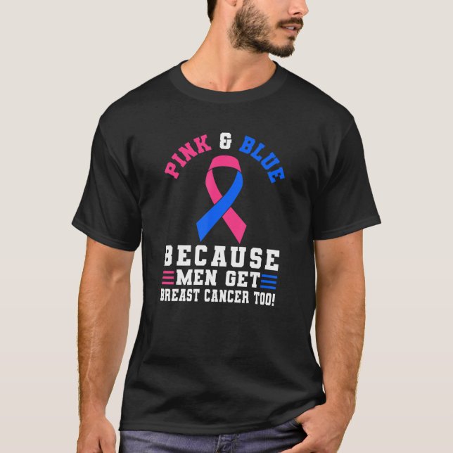 Camiseta Rosa Y Azul Porque Los Hombres También Reciben Cán (Anverso)