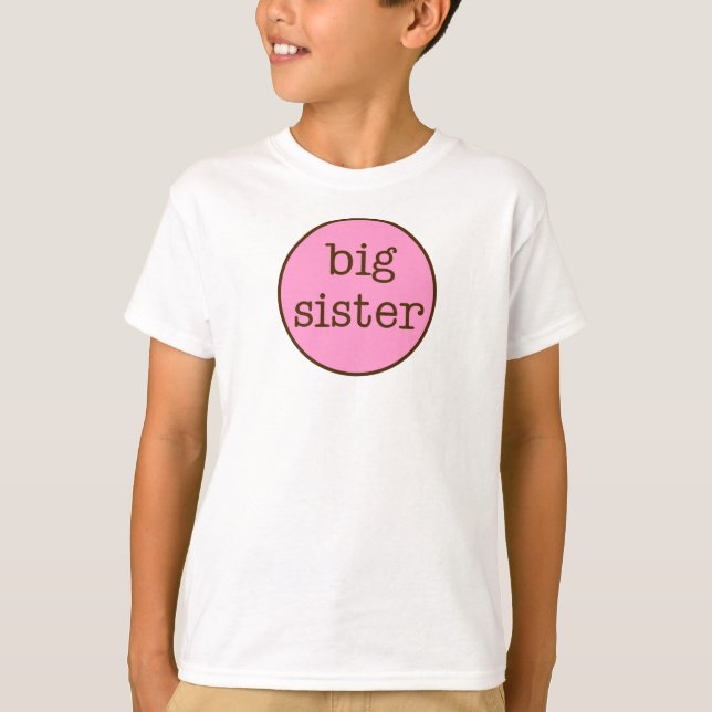 Camiseta Rosa y Brown de la hermana grande (Anverso)