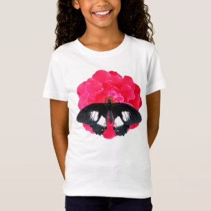 Camiseta Rosa y cola de inflexión