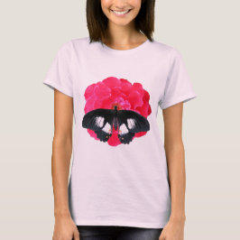 Camiseta Rosa y cola de inflexión