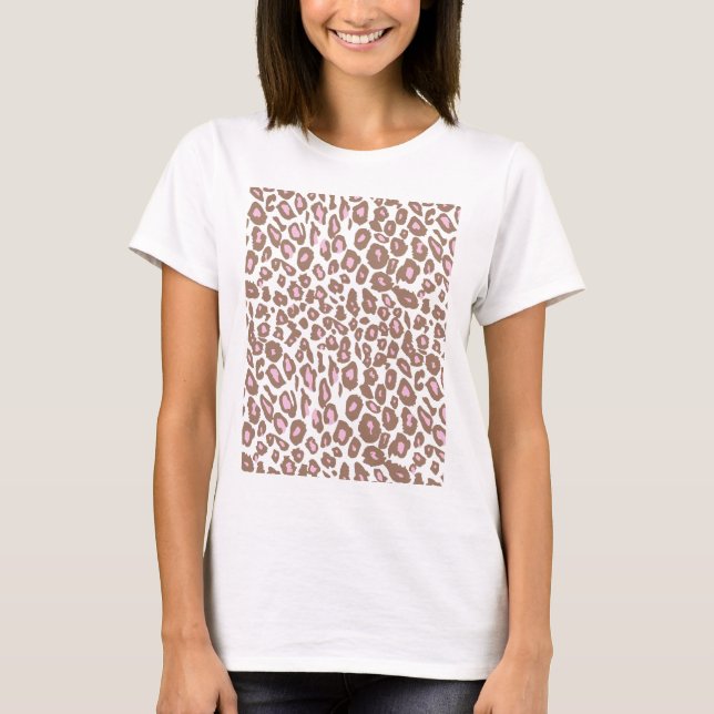Camiseta Rosa y estampado leopardo de Brown (Anverso)