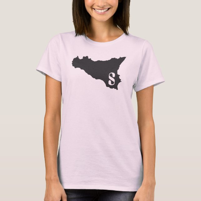 Camiseta Rosa y negro de Sicilia (Anverso)