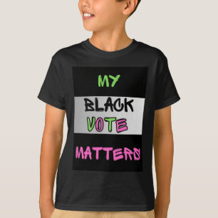Camiseta Rosa Y Verde Mi Voto Negro Como Pegatina