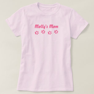 Camiseta rosada adaptable del dueño del mascota d