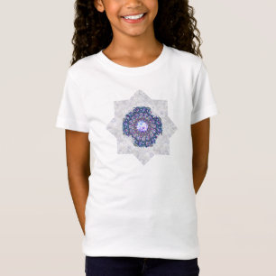 Camiseta Rosada azul y copo de nieve