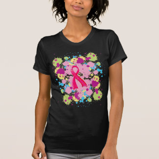 Camiseta rosada de la cinta de Splat