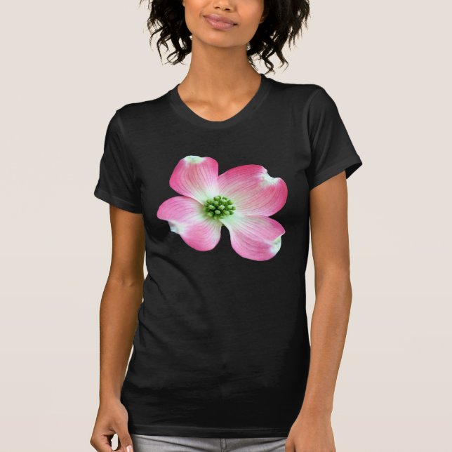 Camiseta rosada de la floración del Dogwood (Anverso)