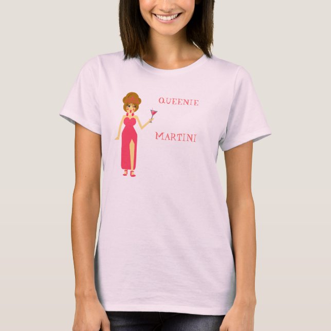 Camiseta rosada de la muñeca de Queenie Martini (Anverso)