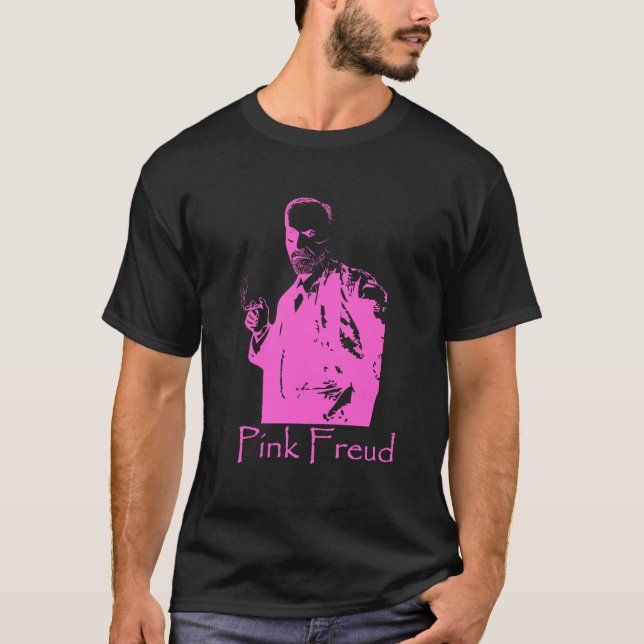 Camiseta rosada de la oscuridad de Freud (Anverso)