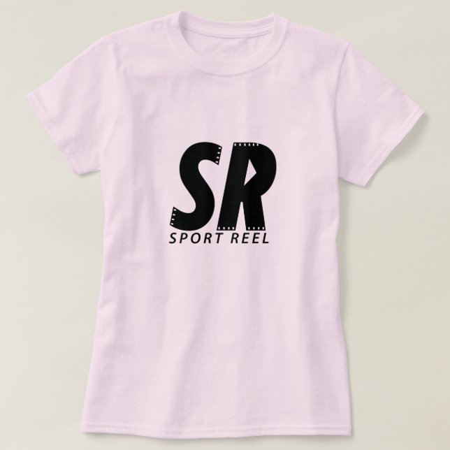 CAMISETA ROSADA DE LAS MUJERES DE SPORTREEL CON EL (Diseño del anverso)
