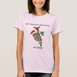 Camiseta rosada de Navidad de la pereza del teñido
