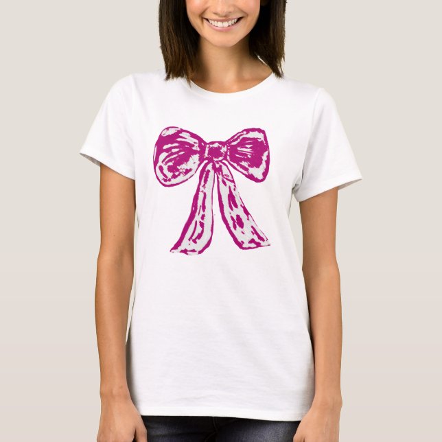 Camiseta rosada del arco (Anverso)