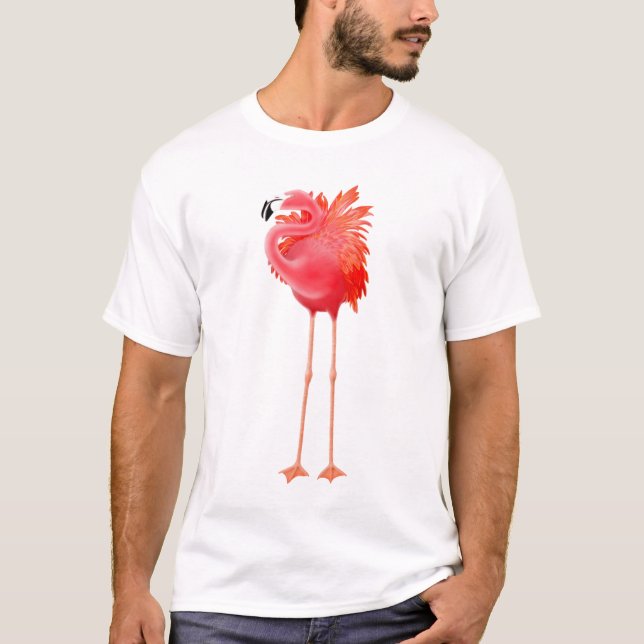 Camiseta rosada del Caribe del flamenco (Anverso)