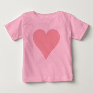 Camiseta rosada del corazón