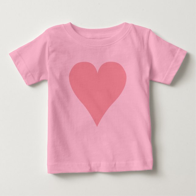 Camiseta rosada del corazón (Anverso)