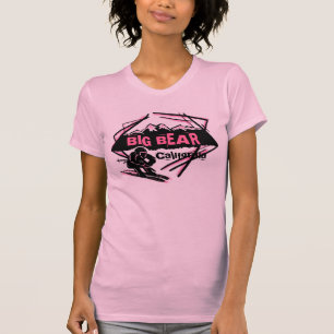 Camiseta rosada del esquí de las señoras del tem