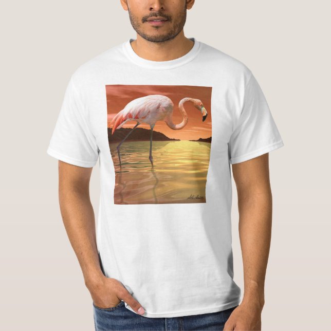 Camiseta rosada del flamenco de la Florida (Anverso)