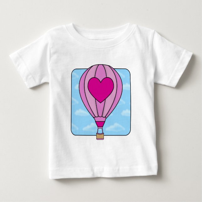 Camiseta rosada del globo del aire caliente del (Anverso)
