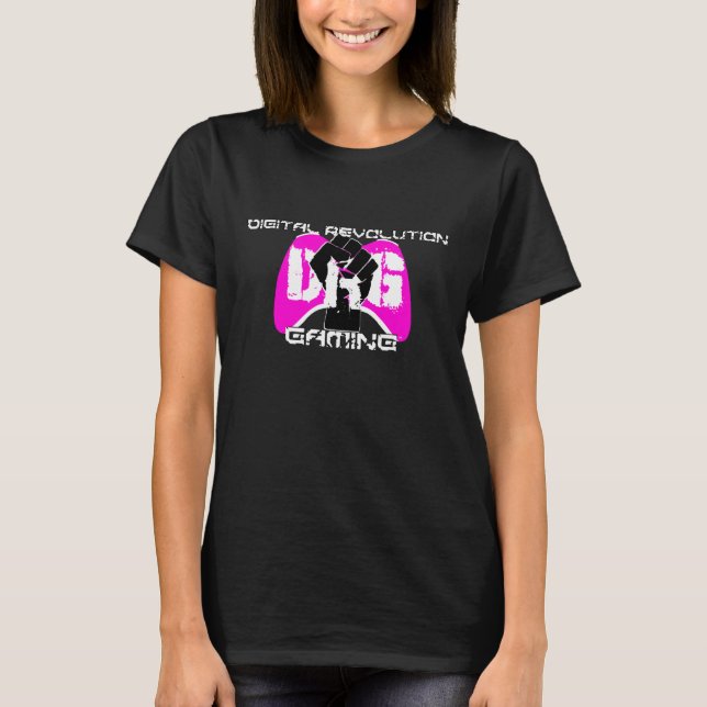 Camiseta rosada del logotipo: Mujeres negras (Anverso)