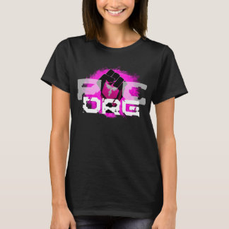 Camiseta rosada del logotipo: Mujeres negras
