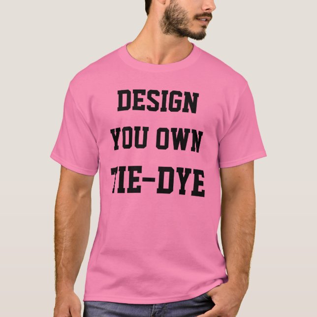 CAMISETA ROSADA del TEÑIDO ANUDADO de los hombres (Anverso)