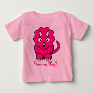 Camiseta rosada del Triceratops del bebé