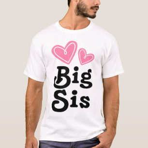 Camiseta rosada grande del corazón del SIS