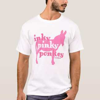 Camiseta rosada manchada de tinta de Ponkey