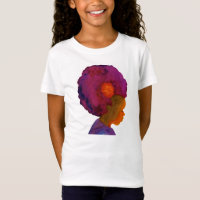 Camiseta rosada multicultural de los chicas de la